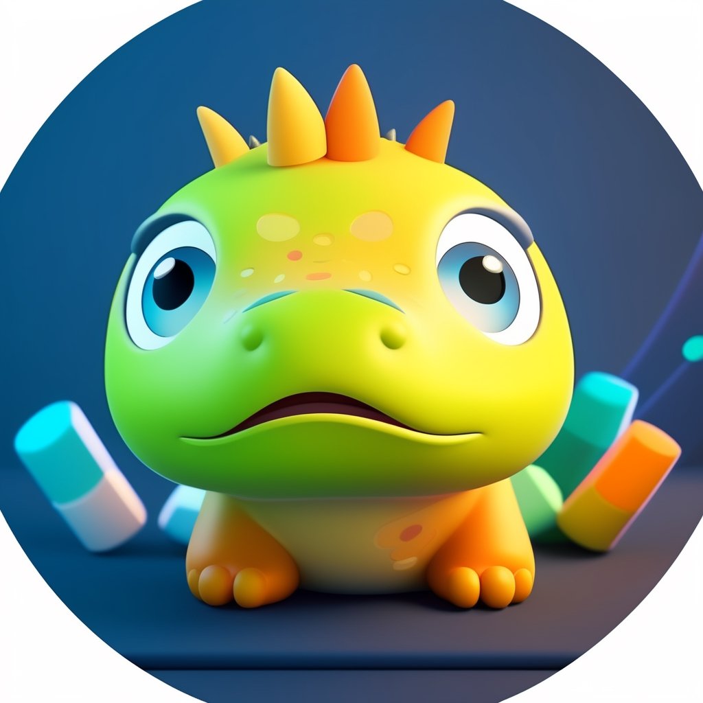 male super cute dinosaur inside a circle background, cute cartoon style, colorful, very clear, very creative, beautiful, 3d childish cute cartoon style:1.3, exceptional cute dinosaur anatomy, weapon, incredibly absurdres, break, (ultra quality, high quality, best quality, exceptional quality, new, newest, best aesthetic, original, outstanding, exceptional), epic cute, cute details, intricate cute detailed texture materials, cg, cgi, trending on cgsociety, low poly, best quality dinosaur-based rendering, unreal engine 5, octane render, cel-shading, tessellation, ,Monster