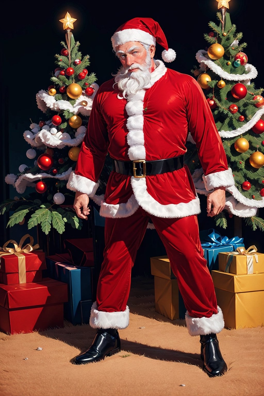 masterpiece,Santa Claus,Moose standing next to Father Christmas, lots of colourful balls on the ground, Christmas tree,cute light bulb,movie lighting,
Ultra high definition, ultra high resolution, visually Stunning,variety of colors,More Detail,High detailed,sntdrs