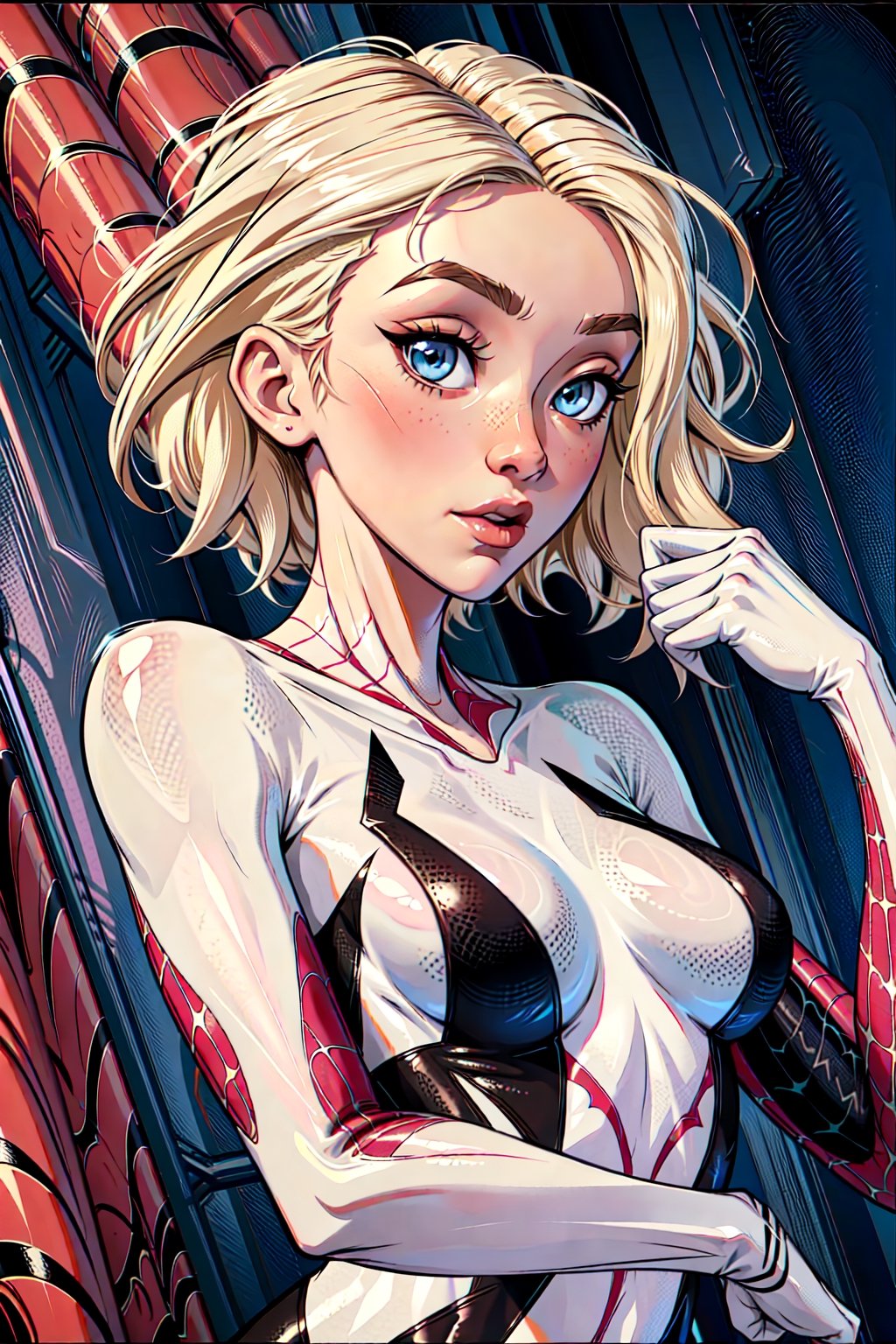 Spider_gwen.gwen_stacy,spider_girl,comic,spidergirl,breast,blond_hair,blue_eyes,8k