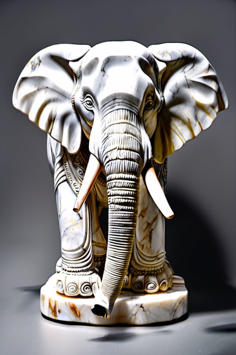 marble sculpture,(masterpiece:1.5), (best quality:1.5), elephant, portrait, upper body, 