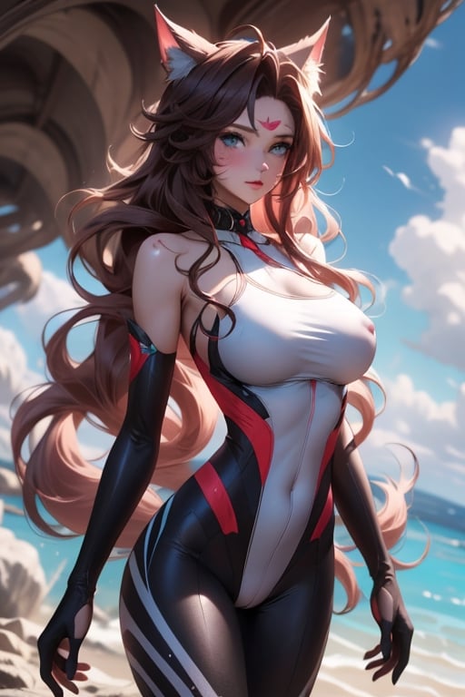 Hair Color Matched Swimsuit,Sweating,Beach,White Skin,Brown Hair,Tight Suit,O-Ring Leggings,Nudity,Mikana_yamamoto,Yaohu,Fate/Stay Fund,Perfect Eyes,edgSDress,Day,Pamukkale,cave,eufemia li britannia,naked,anime,bigger boobs,hot 