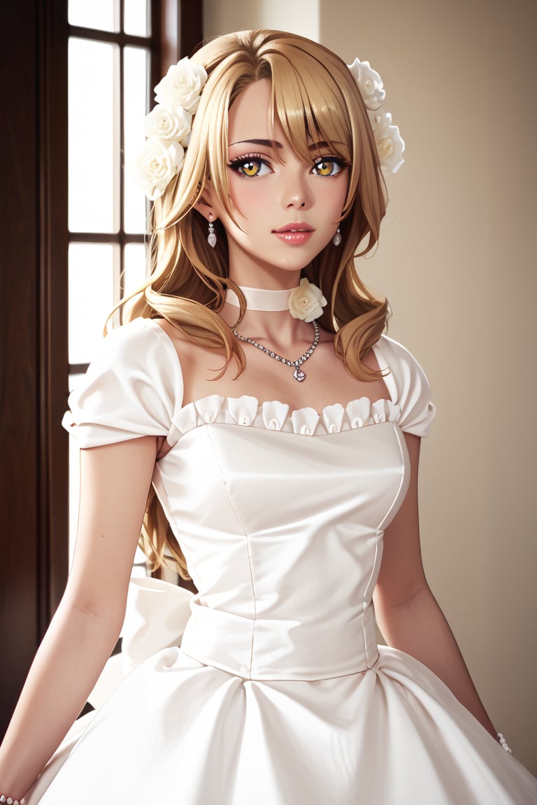 score_9,score_8_up,score_7_up,score_6_up,Izum1S3n4, white wedding dress,blonde hair, yellow eyes