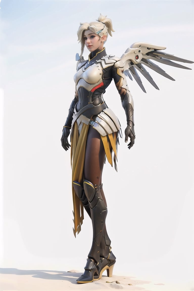 (8k, RAW photo, best quality, masterpiece), (realistic, photo-realistic)(best quality, masterpiece, intricate details:1.1),photorealistic,

Mery in the overwatch,
full_body armor,
angel wings,
,wrench_elven_arch,