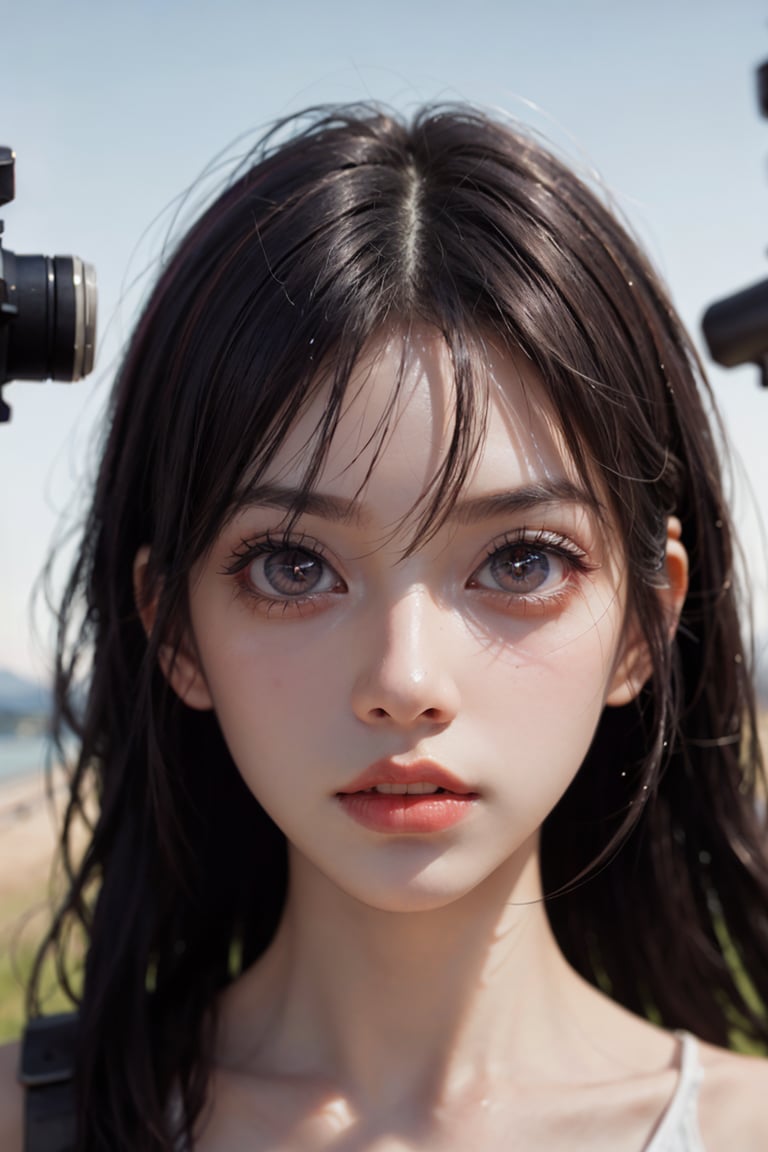 a 20 yo woman,long hair,dark theme, soothing tones, muted colors, high contrast, (natural skin texture, hyperrealism, soft light, sharp),chromatic_background,simple background,(((looking_at_viewer,  pov_eye_contact,  looking_at_camera,  headshot,  head_portrait,  headshot_portrait,  facing front))),big lips,sullyoonlorashy,HOSHINO AI