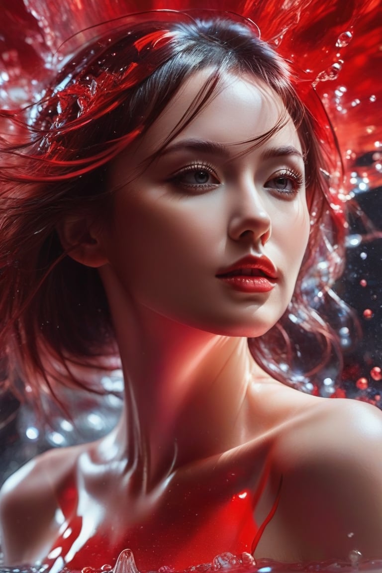 Surreal!! red chrome double exposure. Very pretty russia girl's face. Liquid red ink covered,Incredibly detailed matte paint with rough paint strokes and textures,By Frank Franzzeta,red metal background,

Conrado Roset,

Erik Johansson,

Sandra Chevrier

Jeremy Mann,

16k resolution,

Oil on canvas,

fine art,

super dramatic light,

Sharp focus,High detailed ,Color magic,Saturated colors,runny makeup,rayen dress,short dress,Sexy Pose,perfect split lighting,ice and water