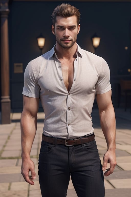 Generate a handsome male character who embodies sensitivity, expressiveness, and passion. 
