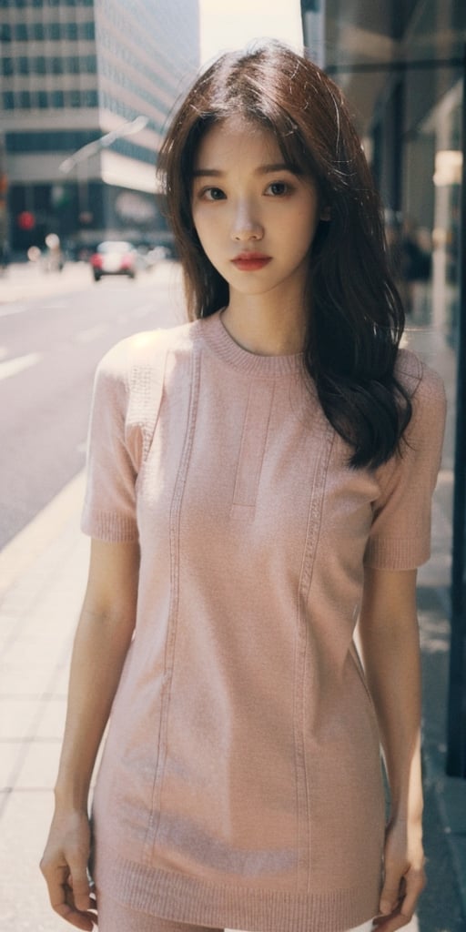 photorealistic:1.37, masterpiece, best quality, raw photo, uhd, 1girl, long hair, brown hair, seductive, secretary outfit, model pose, looking at viewer, on street, intricate detail, detailed background, detailed skin, pore, highres, hdr,little_cute_girl,Korean,DararatBoa,1girl,Sexy
