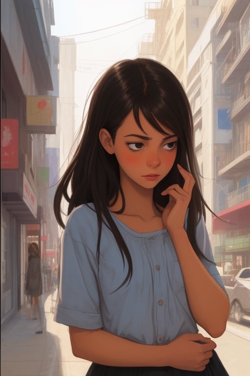 Girl thinking 
