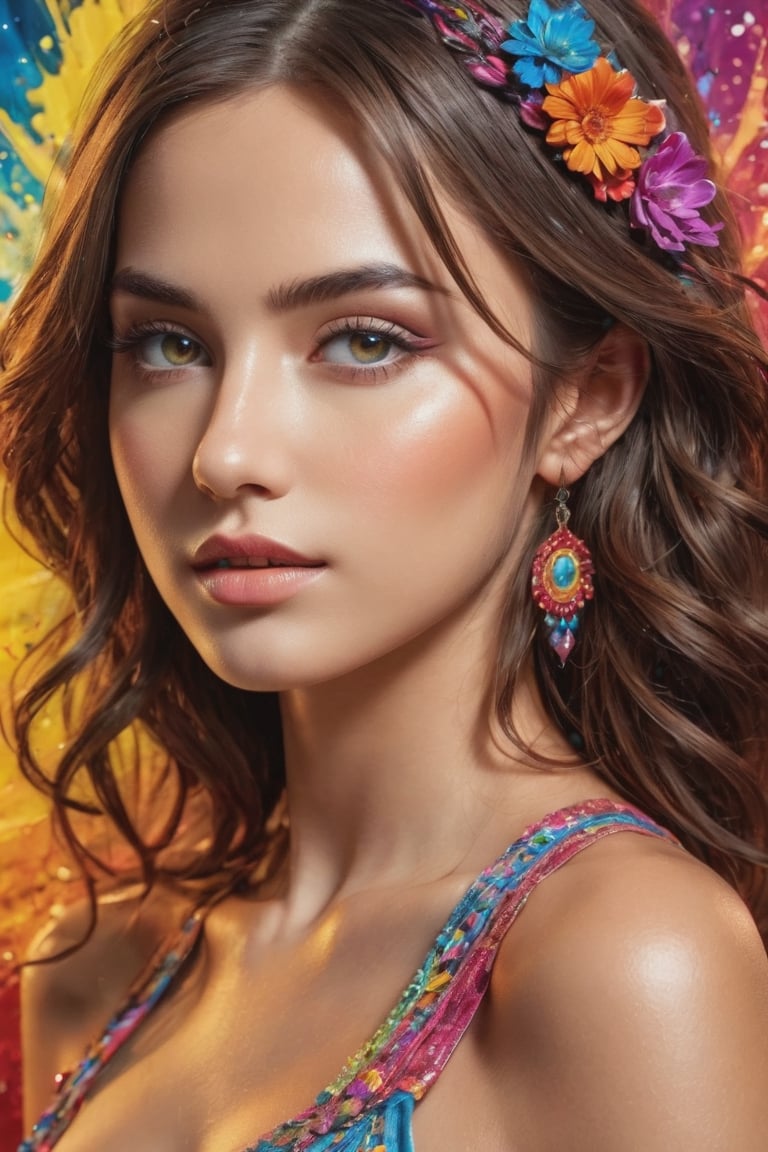 masterpiece, best quality, (extremely detailed CG unity 8k wallpaper, masterpiece, best quality, ultra-detailed, best shadow), (detailed background), (beautiful detailed face, beautiful detailed eyes), High contrast, (best illumination, an extremely delicate and beautiful), 1girl, ((colourful paint splashes on transparent background, dulux, )), ((caustic)), dynamic angle, beautiful detailed glow, full body, Enhance, wonder beauty ,