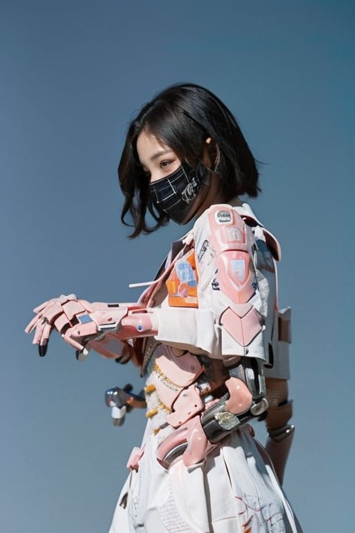 Object:
1girl, brown hair,(((tattoo))),(((Bosozoku)))

Head:
Detailedface, Detailedeyes, cyberpunk mask, (((pink mechanical mouth mask))), metallic texture,

Outfit, (((pink urban techwear))), SPINAL CORD, EXOSKELETONIZED,
HYDRAULICALLY ACTUATED VALVED, 
MECHANICAL RECTILINEAR,
ROBOTIC MUSCULAR TRANSMISSION DERAILLEUR, 
(((mechanical rib cage))),
matte black carbon fiber, connecting tendons,
exposed mechanical heart assembled with visible part-lines,

,YakuzaTattoo