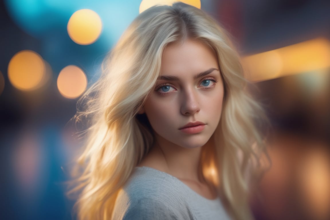 super model blonde girl, with a sad look.
This should be a ((masterpiece)) with a ((best_quality)) in ultra-high resolution, both ((4K)) and ((8K)), incorporating ((HDR)) for vividness. It uses a ((Kodak Portra 400)) lens for timeless, professional quality. Emphasizes a ((blurred background)) with a touch of ((bokeh)) and ((lens flare)) for an artistic effect. Enhance ((vibrant colors)) for a vivid look. Make sure the photograph is ((ultra-detailed)) and shows ((absurd)) details. Pay special attention to capturing the ((beautiful face)) of the subject. The goal is to create a ((professional photograph)) that is visually stunning and technically excellent.