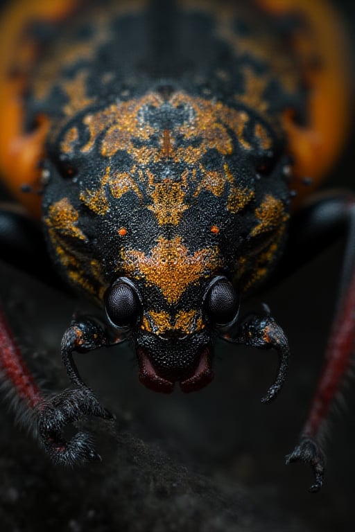 Hasselblad H6D-400c MS, low exposure, high contrast, ISO 100, with a 1800mm macro lens,
 beetle
