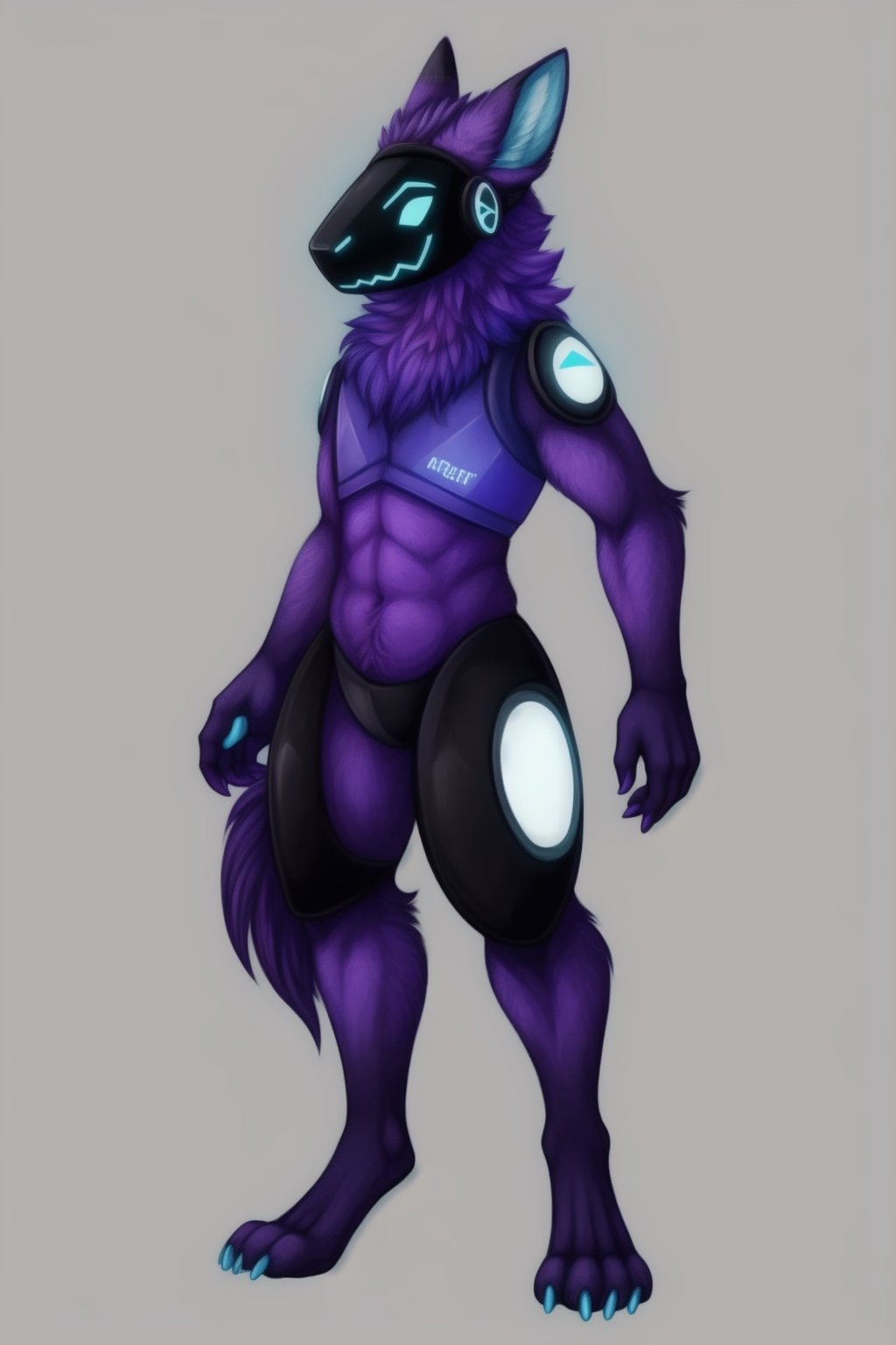 protogen, protogen visor, protogen face, full_body, full-body_portrait