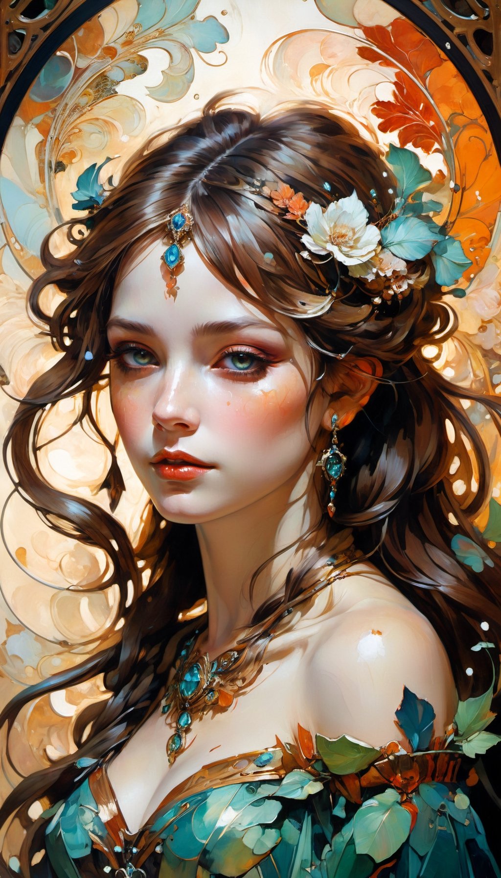 Carne Griffiths, Michael Garmash, Frank Frazetta, Castle Background, Jean Baptiste Monge, Victo Ngai, Detailed, Vibrant, Sharp Focus, Character Design, Wlop, Artgerm, Kuvshinov, Character Design, Unreal Engine, Pixar, Shiny Aura, TXAA, 32k, Fanbox, Highly Detailed, Dynamic Pose, Intricate Motifs, Organic Tracery, Perfect Composition, Warm Dreamy Tones, Digital Painting, Artstation, Smooth, Sharp Focus, Illustration, Award Winning Style And Composition ))), Line, By Alphonse Mucha, Surface, By Karol Bak, Color Grading, By Lee Man Fong, Hydrodipped, Glaze