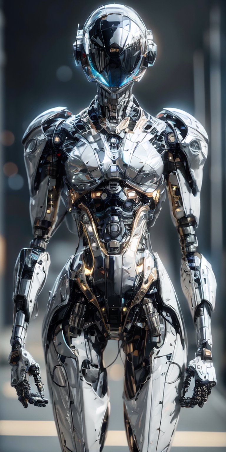 ((high resolution)), ((8K)), ((incredibly absurdres)), break. (super detailed metallic skin), (an extremely delicate and beautiful:1.3), break, ((1robot:1.5)), ((slender body)), (medium breasts), (beautiful hand), ((metallic body:1.3)), ((cyber helmet with full-face mask:1.4)), break. ((no hair:1.3)) , (blue glowing lines on one's body:1.2), break. ((intricate internal structure)), ((brighten parts:1.5)), break. ((robotic face:1.2)), (robotic arms), (robotic legs), (robotic hands), ((robotic joint:1.2)), (Cinematic angle), (ultra-fine quality), (masterpiece), (best quality), (incredibly absurdres), (highly detailed), high res, high detail eyes, high detail background, sharp focus, (photon mapping, radiosity, physically-based rendering, automatic white balance), masterpiece, best quality, ((Mecha body)), furure_urban, incredibly absurdres, science fiction, Fire Angel Mecha,yk_cyborgs