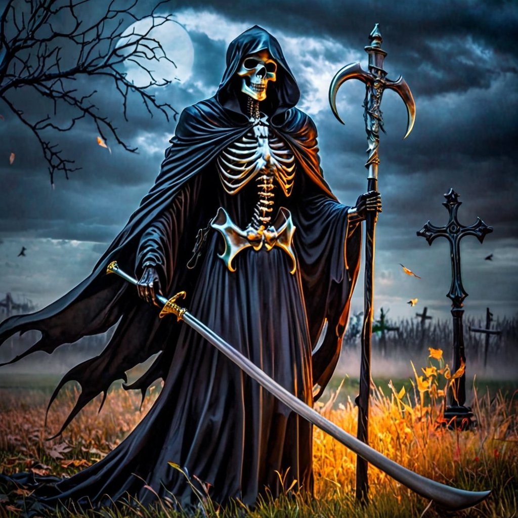 THE GRIM REAPER, A symbol of life and death, a representation of nature in which everything has an end, reminding humans of the importance of life and living it to the fullest