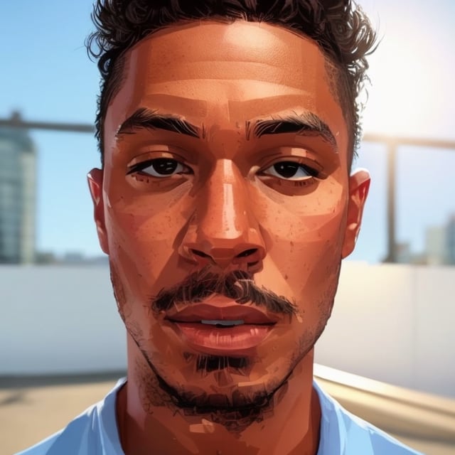 full format portrait of Elliot Knight, ((realistic human face proportions)), Meybis Ruiz Cruz, photorealistic, perfectly framed portrait, style, backlighting, in the style of the cycle frontier,more detail ,SAM YANG,More Detail,photorealistic,3DMM,SimplyPaint,1 girl