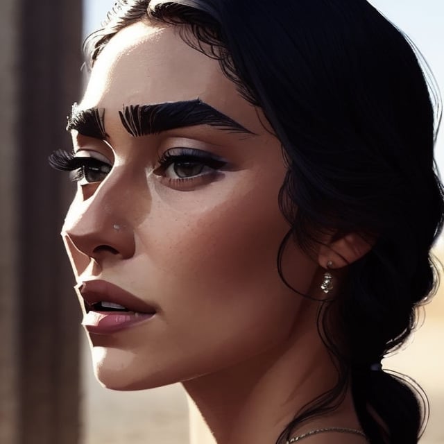 full format portrait of Golshifteh Farahani, ((realistic human face proportions)), Meybis Ruiz Cruz, photorealistic, perfectly framed portrait, style, backlighting, in the style of the cycle frontier,more detail ,SAM YANG,More Detail,photorealistic,3DMM,SimplyPaint