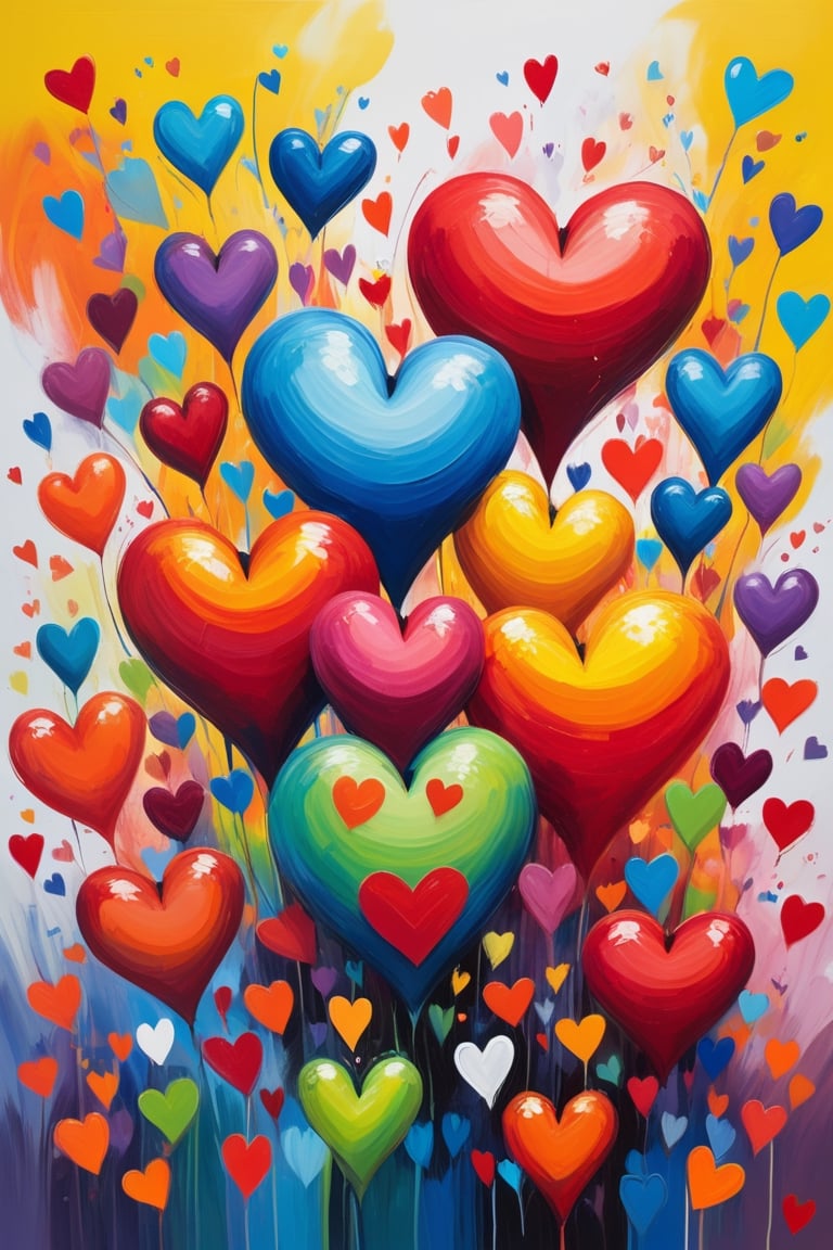 In the realm where doodles dance and colors play,
Love skips hand in hand, a whimsical display.
Cartoon hearts, big and bold, on the canvas of glee,
A splash of emotions, as vibrant as can be.