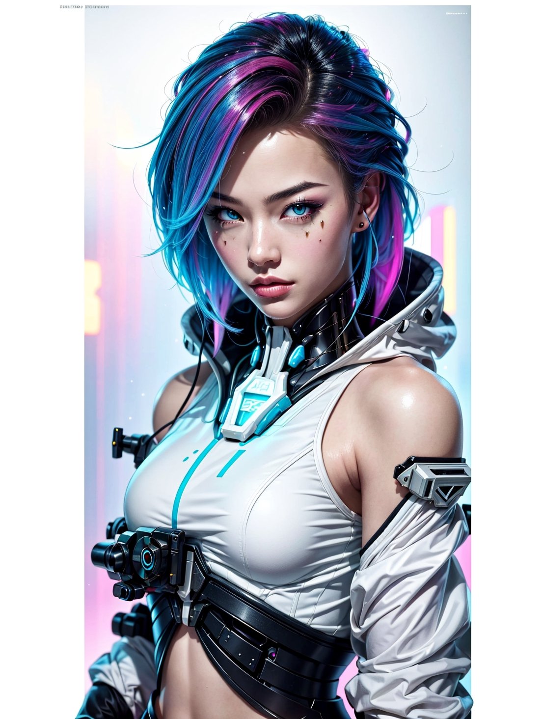 High detailed , Colourful picture ,Color magic,Saturated colors,Color saturation ,glitter,perfect,1 girl,SAM YANG,cyberpunk