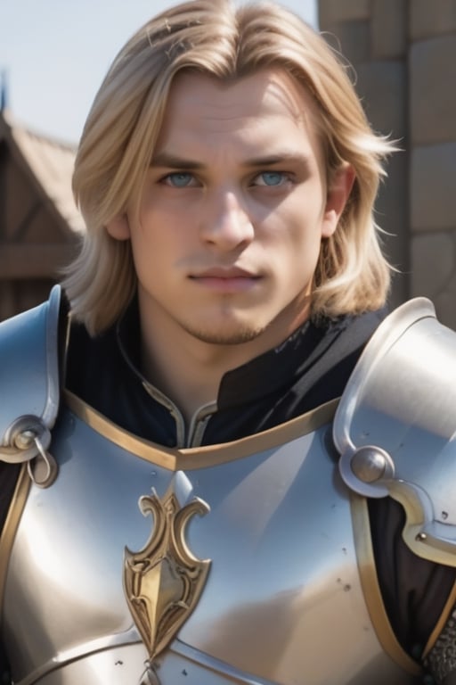 Paladin, medieval armor, Anduin Wrynn, Alianza, world of warcraft, blonde hair, 8k, young man,bartoslora1 man,medieval armor,perfecteyes,isni,Movie Still