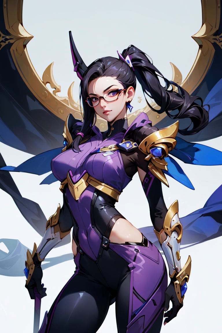 (masterpiece, best quality:1.4), [[smirk]], (beautiful, perfect, detailed, surreal, intricate, aesthetic:1.2), 
(Vayne:1.3) full body portrait, cowboy_shot 