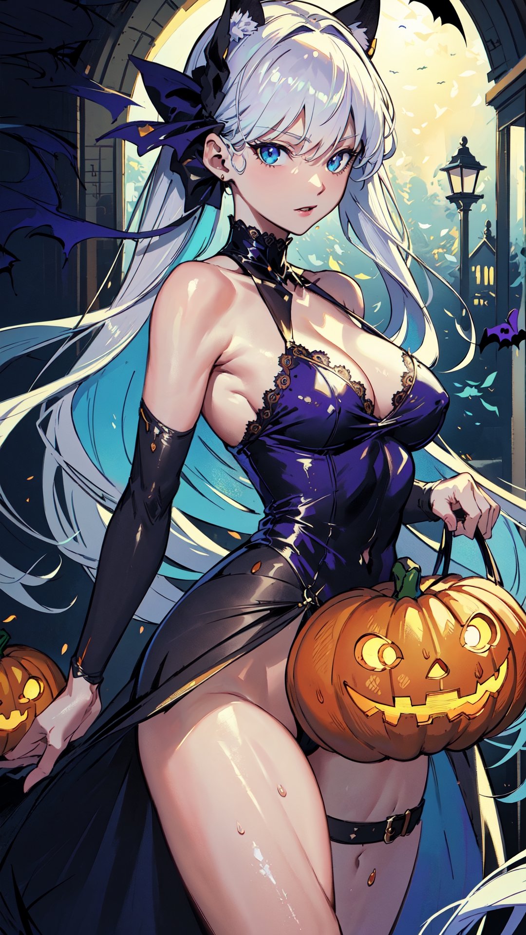 masterpiece,{{{best quality}}},(illustration)),{{{extremely detailed CG unity 8k ,Brilliant light,cinematic lighting}}},women, background , illustration, Sinopia colour, looking_at_viewer,Leonardo Style, halloween_2020,fate_stay_night,