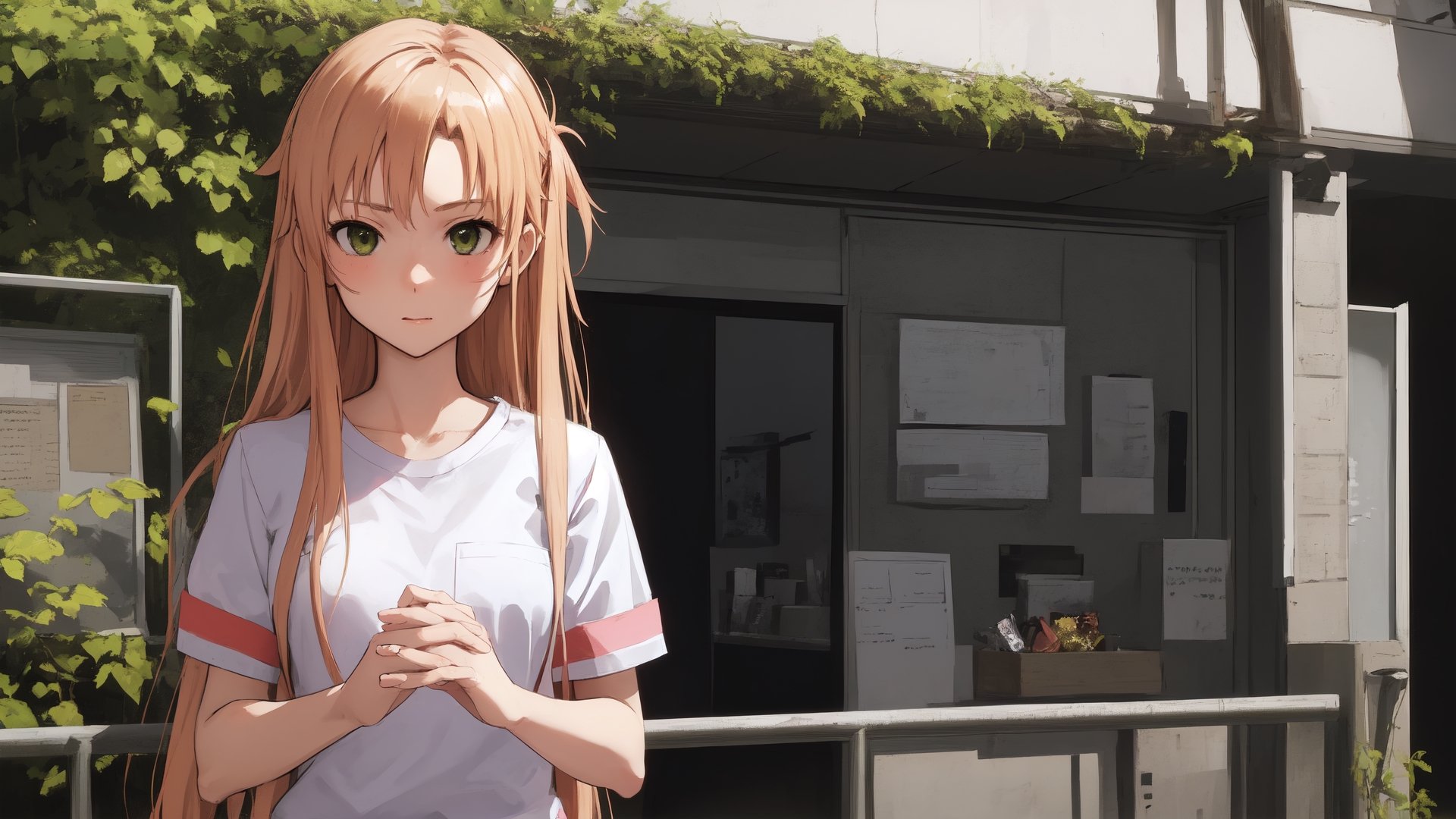 high_school_girl, SAM YANG, disheveled, aaasuna, perfect hands, , in a modern world, medium_breasts, camouflage military nurse