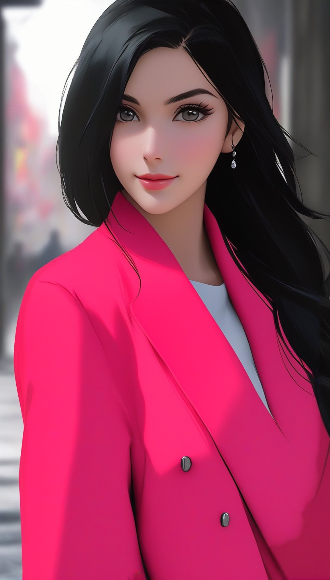 Highly-detailed beautiful girl,20yo, yor briar\(Spy x Family\),standing in street,detailed exquisite face,soft shiny skin,detailed eyes,red eye,perfect female form,hourglass figure,grey yellow coat,long black hair,hair band,smile,perfect hands,perfect fingers,vibrant colors,looking at viewer,1girl,solo,(half body shot:1.2)
BREAK
trending on artstation,rule of thirds,perfect composition,cinematic lighting,anime style,highly realistic,masterpiece,sharp focus,high contrast,art_booster,ani_booster,photo_b00ster,real_booster,