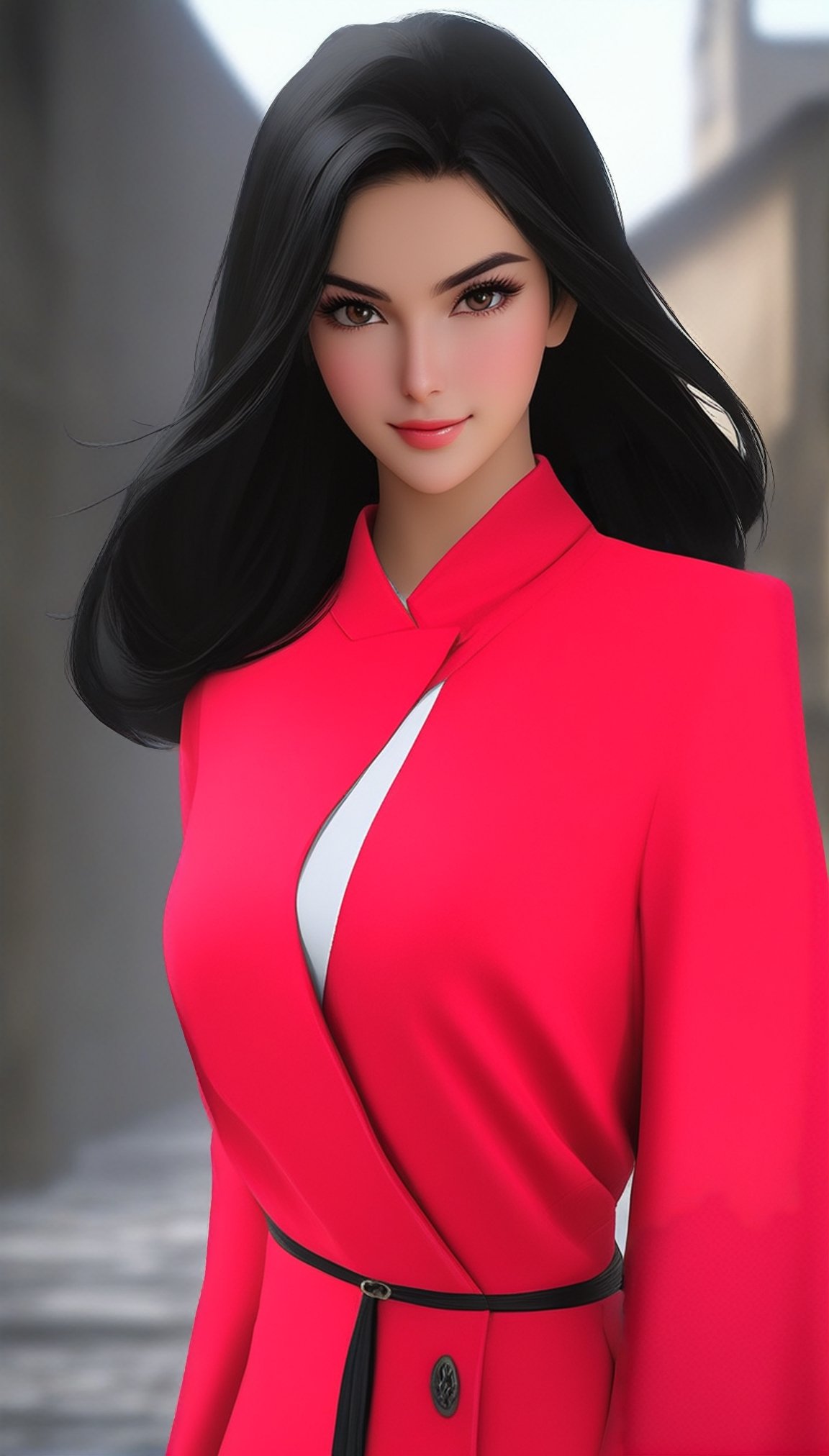 Highly-detailed beautiful girl,20yo, yor briar\(Spy x Family\),standing in street,detailed exquisite face,soft shiny skin,detailed eyes,red eye,perfect female form,hourglass figure,grey yellow coat,long black hair,hair band,smile,perfect hands,perfect fingers,vibrant colors,looking at viewer,1girl,solo,(half body shot:1.2)
BREAK
trending on artstation,rule of thirds,perfect composition,cinematic lighting,anime style,highly realistic,masterpiece,sharp focus,high contrast,art_booster,ani_booster,photo_b00ster,real_booster,