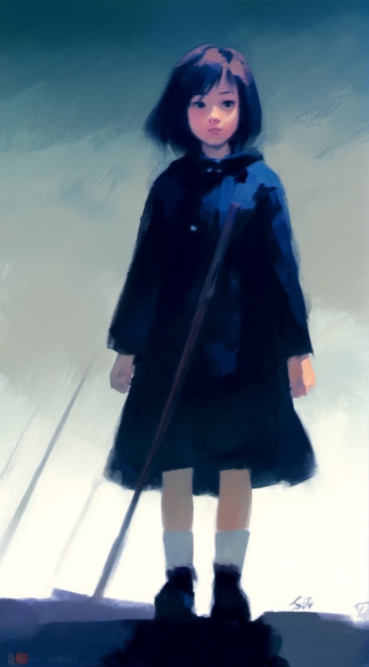 Gothic Girl, acrylic painting, trending on pixiv fanbox, palette knife and brush strokes, style of makoto shinkai jamie wyeth james gilleard edward hopper greg rutkowski studio ghibli genshin impact. 
jeon_jihyun,1 girl,leonardo,style,jeon_jihyun,greg rutkowski,artistic oil painting stick