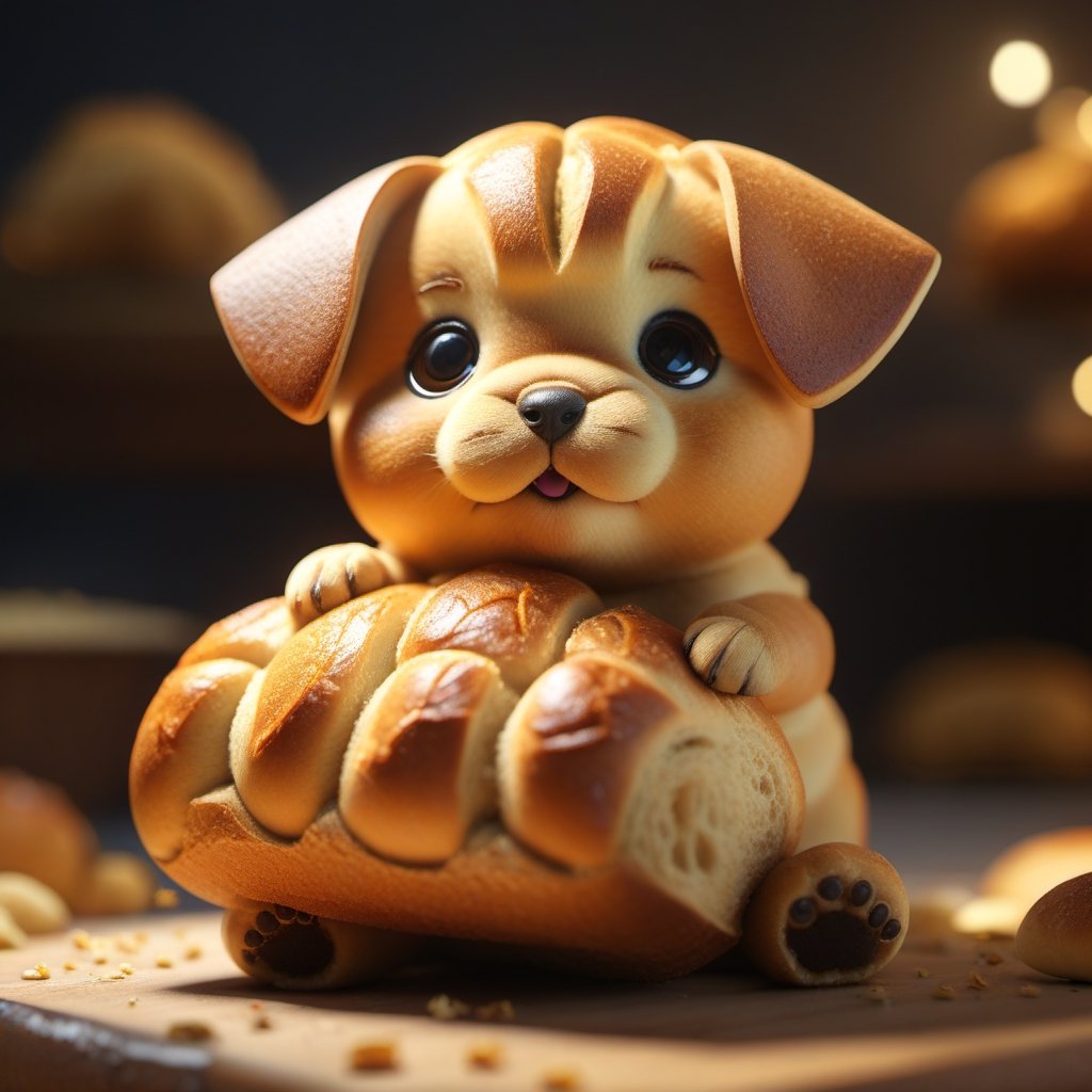 ultra detailed 8k cg,  a puppy made of bread,animal shaped bread,full_body,detailmaster2,
macro photography, trending on artstation, sharp focus, studio photo,foodstyle