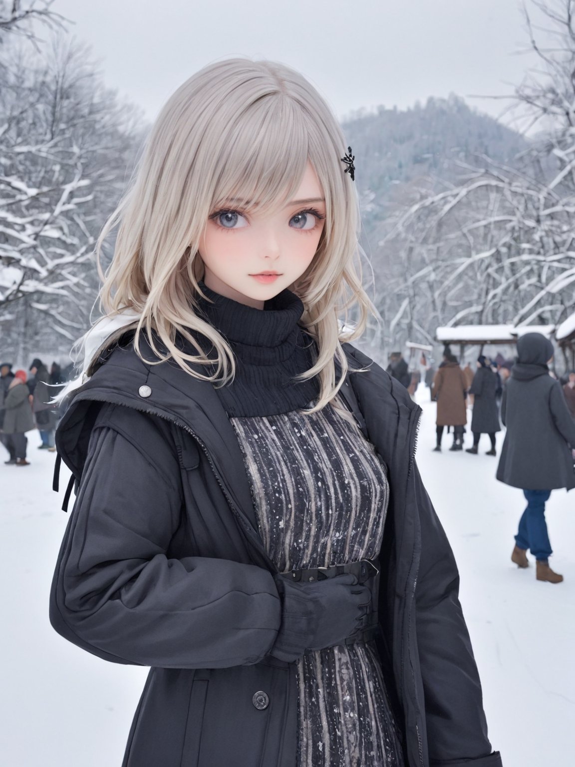 //Quality,
photo r3al, detailmaster2, masterpiece, photorealistic, 8k, 8k UHD, best quality, ultra realistic, ultra detailed, hyperdetailed photography, real photo
,//Character,
1girl, solo, looking_at_viewer, (2b_(nier))
,//Fashion,

,//Background,
winter, snow
,//Others,
Eimi