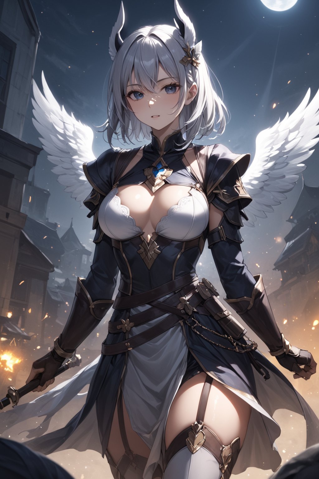 masterpiece, best quality, 8k, 8k UHD, ultra-high resolution, ultra-high definition, highres, cinematic lighting
,//Character, 
1girl, solo
,//Fashion, 
,//Background, 
,//Others, ,Expressiveh, hentai, 
A girl dressed as a valkyrie, riding a spectral horse through a battlefield filled with undead warriors.