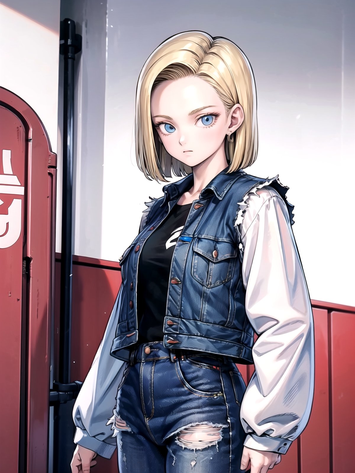 //Quality,
masterpiece, best quality
,//Character,
1girl, solo
,//Fashion,
,//Background,
,//Others,
Android18DB,striped_sleeves,long_sleeves, denim_jacket,vest,earrings, superpower