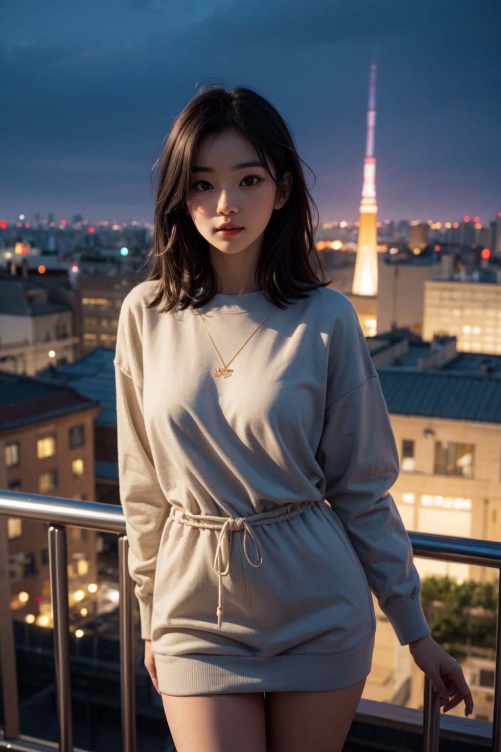 taeyeonlorashy, taeyeon,Me,a beautiful child,20 years old,on top of a tall building at night,city in the background,she wears a loose sweatshirt over her breasts,naked pussy,8k,sex,realistic pussy,big breasts,pretty girl,slim body,slender girl,correct anatomy,slim body,petite body,long straight black hair,slim waist,child's body,maximum realism,top quality,slope,detailed body,child's face,hidden hands