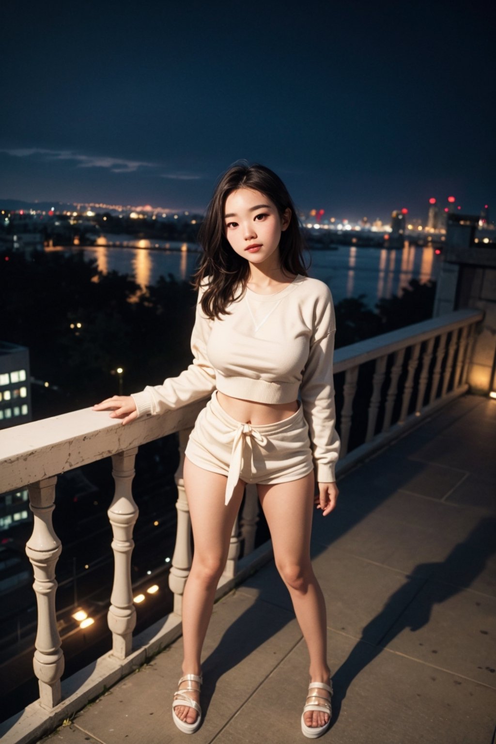 taeyeonlorashy, taeyeon,Me,a beautiful child,20 years old,on top of a tall building at night,city in the background,she wears a loose sweatshirt over her breasts,naked pussy,8k,sex,realistic pussy,big breasts,pretty girl,slim body,slender girl,correct anatomy,slim body,petite body,long straight black hair,slim waist,child's body,maximum realism,top quality,slope,detailed body,child's face,hidden hands