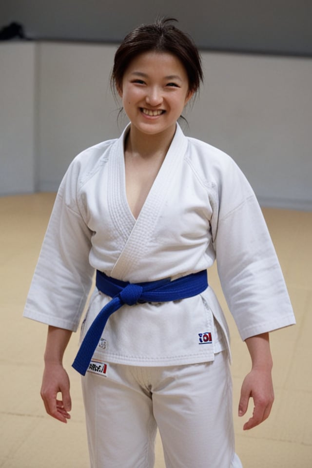 mikas
A beautiful lady competing as an Olympic female judo athlete,smile, ((fighting_stance))