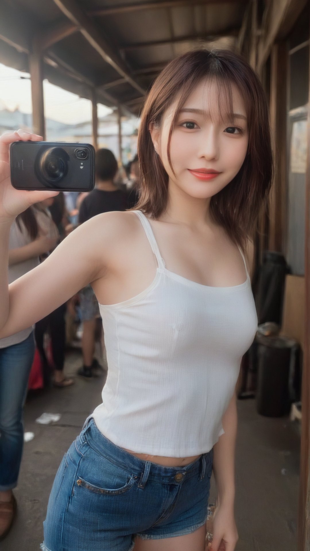 realistic photo of a Japanese woman,

フィリピンのマニラスラムでのセルフィー: "Mikas in a slum area of Manila, capturing a selfie with the background of the bustling street life, showcasing the daily resilience of the residents."
mikas,, [:(smile for camera):0.3], best quality,masterpiece,realistic,RAW Photo,ethereal atmosphere,vibrant colors,soft glowing lights,serene and captivating,dynamic and graceful pose,harmonious composition,original,perfect lighting,cowboy shot,lens flare,mist,Artistic,memorable masterpieces,Powerful angles,intricate details,(photo realistic:1.1),portrait,fashion model,abstract,photorealistic,ultra-accurate,((noise clear)),strong light source,effects,