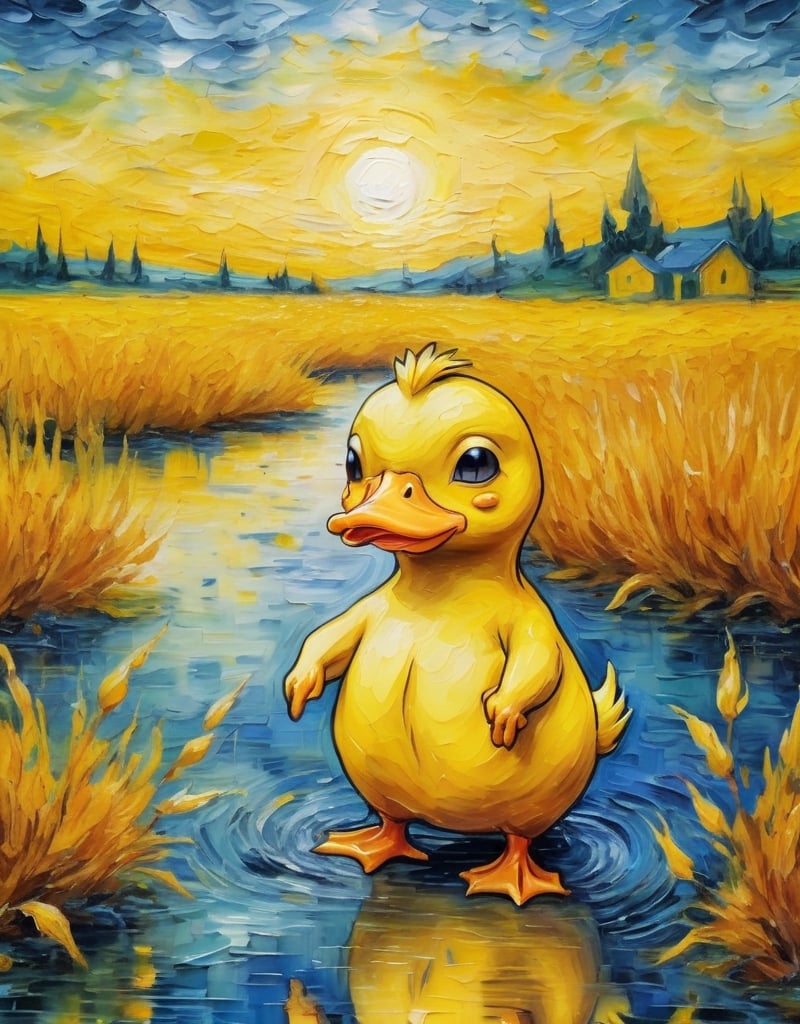 Oil painting, Van Gogh style, coloring, ((((nude_cute_psyduck)))), Abstract, abstract background, ​masterpiece, Best quality at best, Ultra Detail Wallpapers, gaffer, cornfield, sao, Surreal dreamscape, natta, 4k,Oil painting of Mona Lisa ,dripping paint