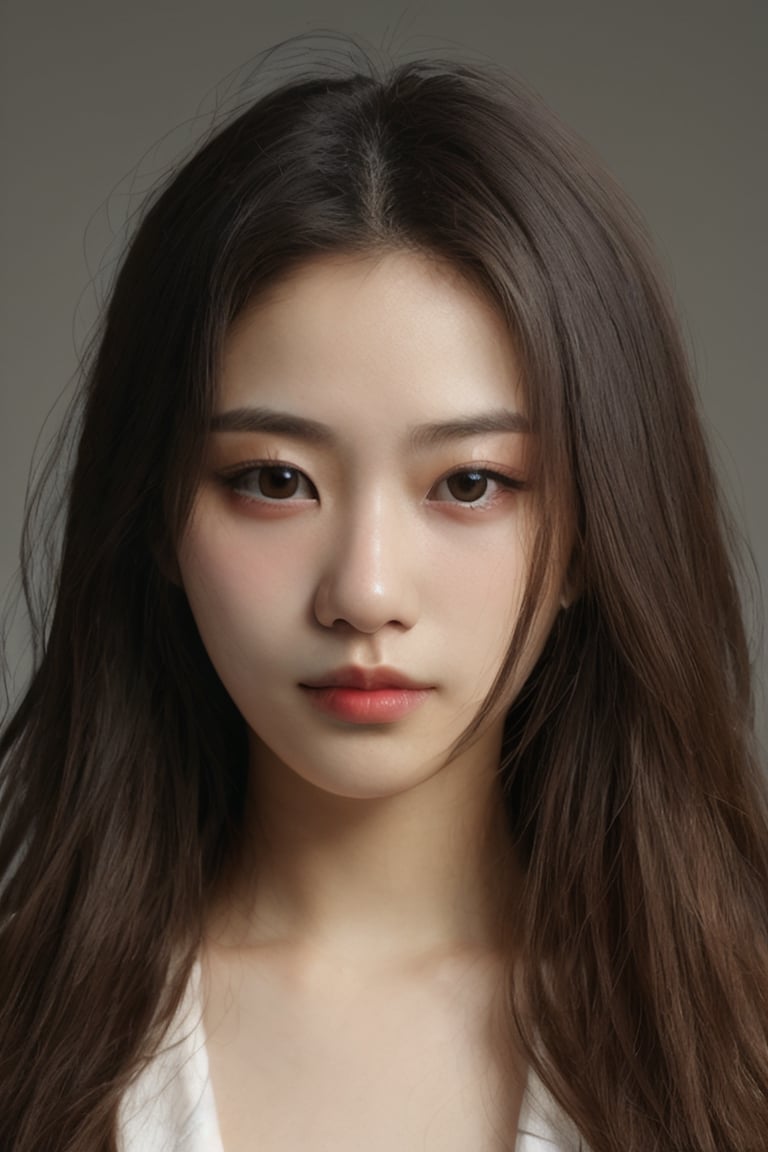 korean pretty girl, random face,random cloth,random hair style, Realism,simple_background ,Korean,8k,realistic,Detailedface