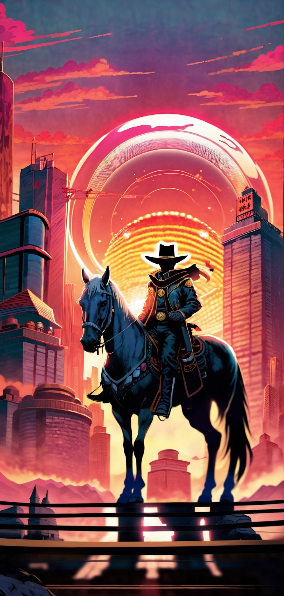 Transport yourself to a magical atmosphere in a fantasy world with a prompt for an American western cowboy. Envision him at the age of 12 to 15 years old, wearing a cowboy hat,, and vibrant-colored clothing, set against the backdrop of a beautiful fantasy western world. Request a unique presentation of super realistic images in 32K Ultra HD, capturing every detail in a photographic cinematic style – a masterpiece that immerses viewers in the enchanting realm. he is a boy 10 years old,mecha musume,robot,veronica,SAM YANG,cartoon,JessicaWaifu,Hajime_Saitou,zhongfenghua,comic_book_cover,ninjascroll,IncursioThrowingAFatRat,ASU1,KanekiMeme,PixelArt,comic_book_panels,monochrome,kujo jotaro,sketch,vash the stampede,MONOCHROME GLOWING,cyberpunk style,cyberpunk