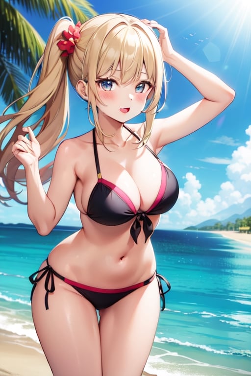 Anime girl in a bikini 