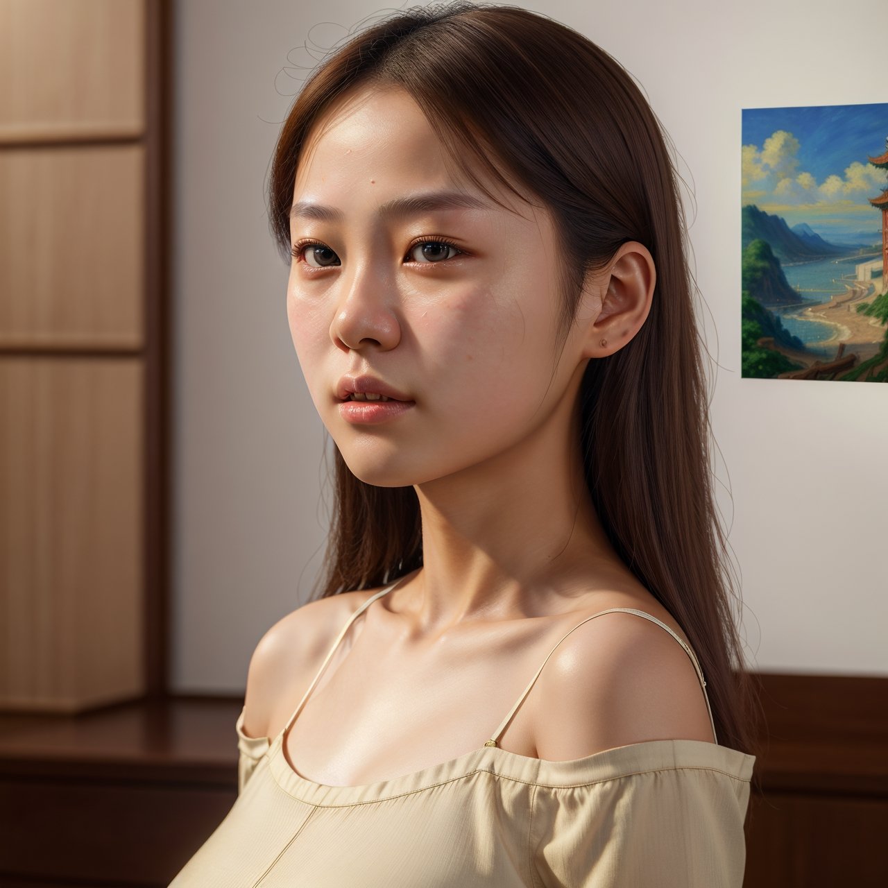 (masterpiece, best quality:1.4),(photorealistic:1.4)(realistic, photo-realistic:1.4),8k UHD,ultra high res,RAW,HDR,A flat-chested 12 years old Chinese girl