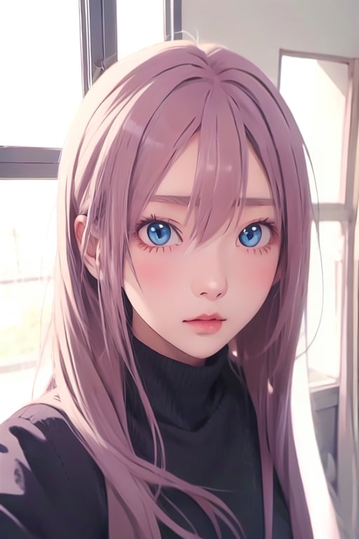 Anime girl with beautiful eyes