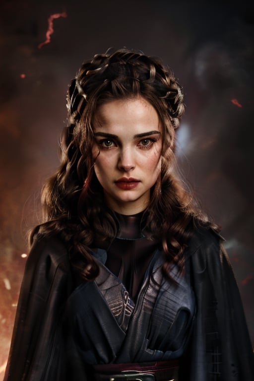 Padme Amidala, Natalie Portman, Empress, crown, royal, red cape, Lady Vader,Detailedface.