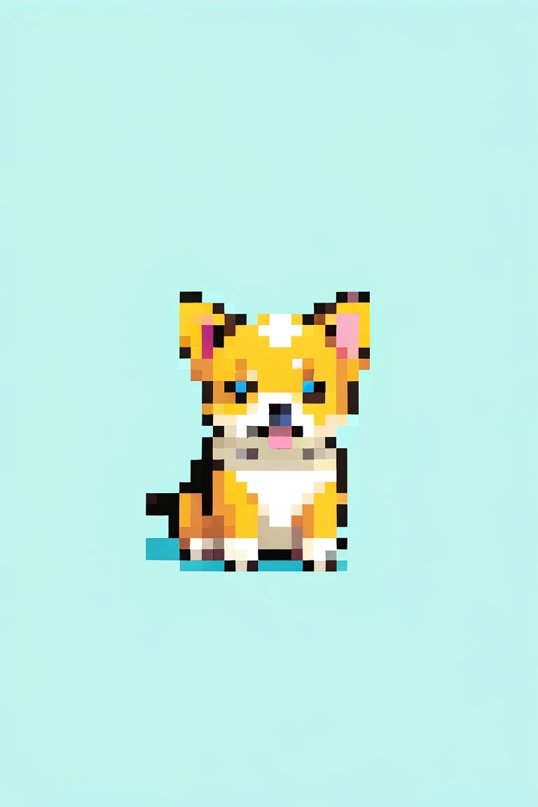 (((a cute pattern))) ,for pattern design,
(((HD Pixel Style)))
A cute puppy pattern,
White, black, pink, blue, yellow, green, 
all kinds of bright colors,
Clean background, 
V ray,pixel style,pixelart,Pixel Art