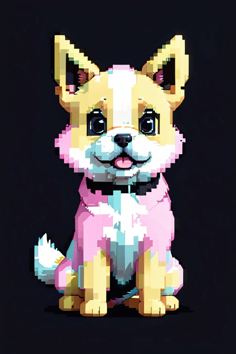 Cute Vector | Vector dog character for T shirt design,White, black, pink, blue, yellow, green colored, clean and black background, V-ray
(((a cute pattern))) 
(((HD Pixel Style)))
Clean background, 
pixel style,pixelart,Pixel Art,pixel art ,PixArFK,Furry