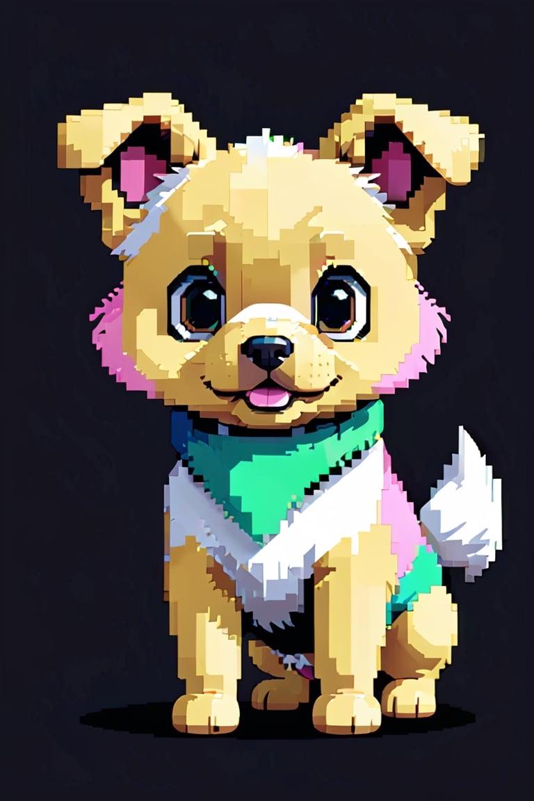 Cute Vector | Vector dog character for T shirt design,White, black, pink, blue, yellow, green colored, clean and black background, V-ray
(((a cute pattern))) 
(((HD Pixel Style)))
Clean background, 
pixel style,pixelart,Pixel Art,pixel art ,PixArFK,Furry