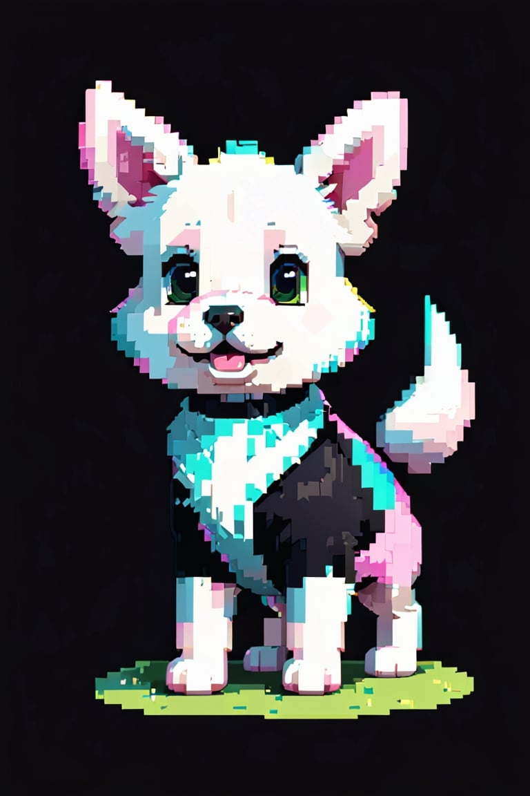 Cute Vector | Vector dog character for T shirt design,White, black, pink, blue, yellow, green colored, clean and black background, V-ray
(((a cute pattern))) 
(((HD Pixel Style)))
Clean background, 
pixel style,pixelart,Pixel Art,pixel art ,PixArFK,Furry